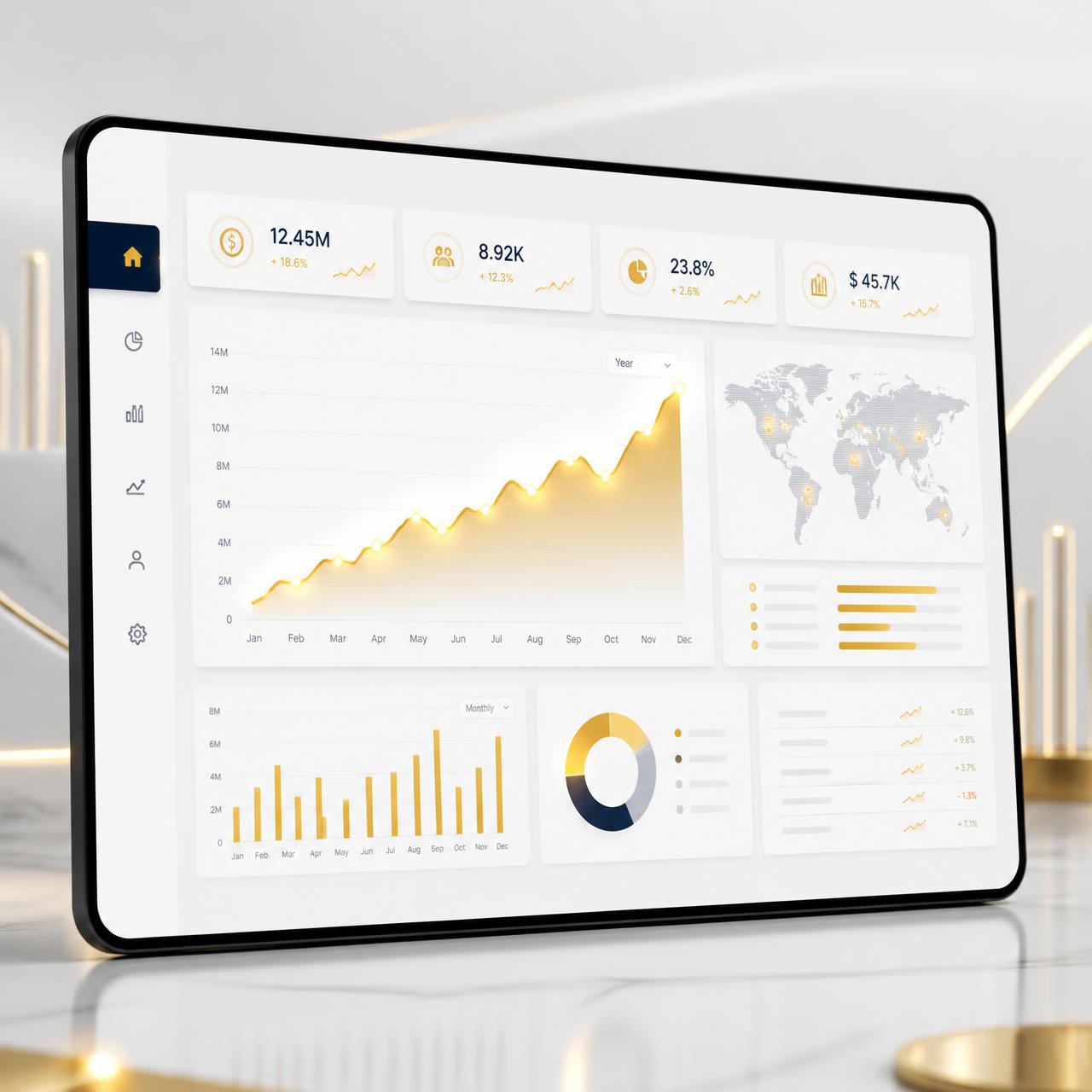 Business growth analytics dashboard